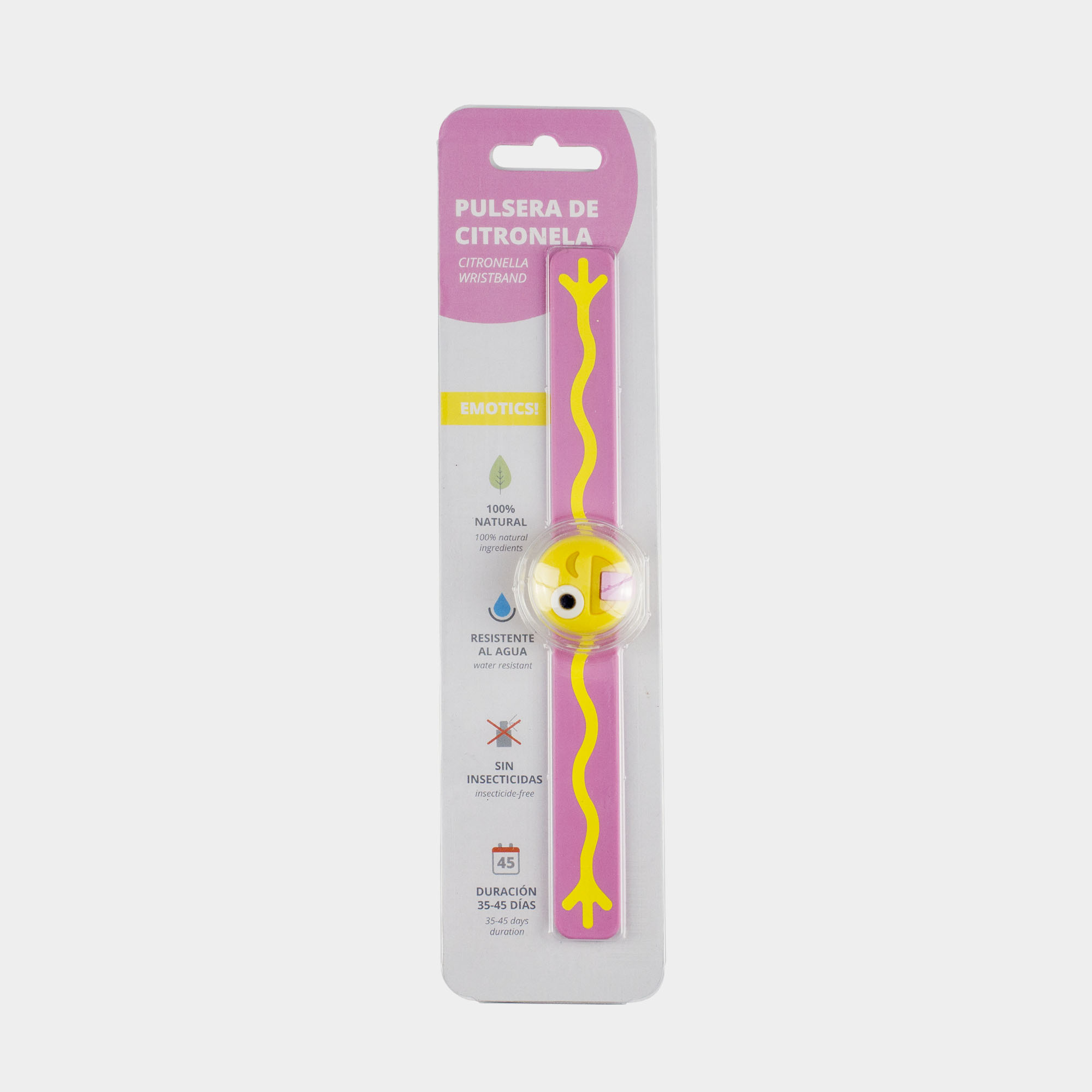 Emoticon Pink Citronella Bracelet